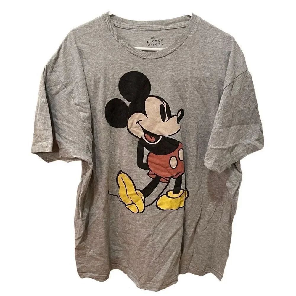 Disney TShirt Adult XXL Mickey Mouse Screenprint Short Sleeve Park Amusement